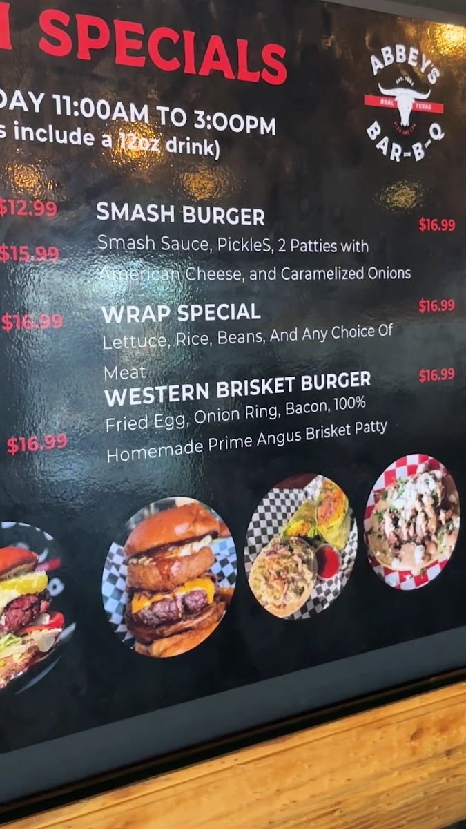 Menu Abbey's Real Texas Bbq-10